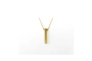 Defining Lines Single Bar One Diamond Pendant