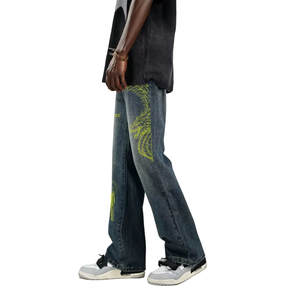 DF |Portrait Print Jeans