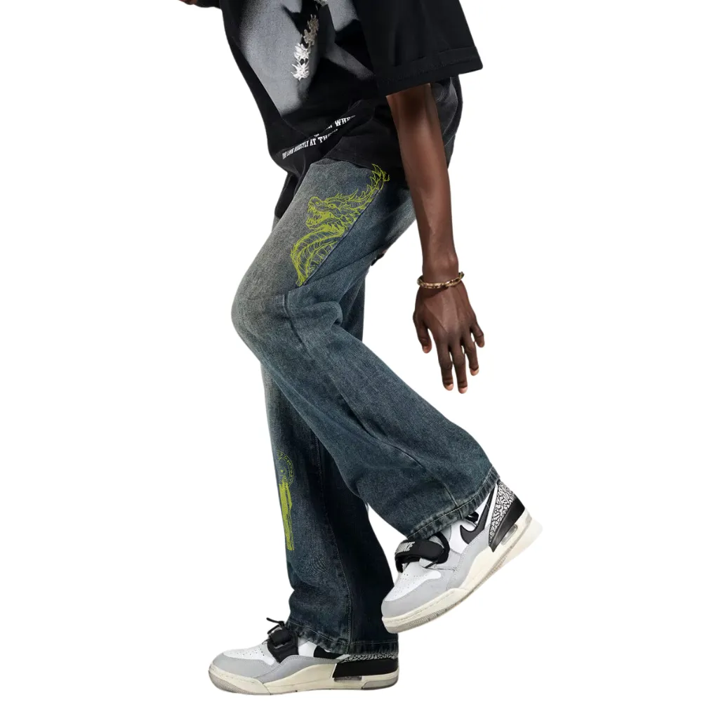 DF |Portrait Print Jeans