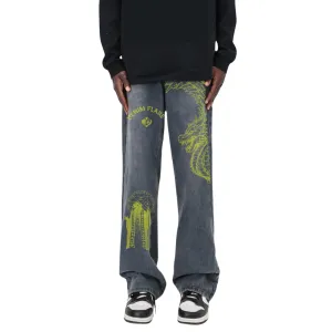 DF |Portrait Print Jeans