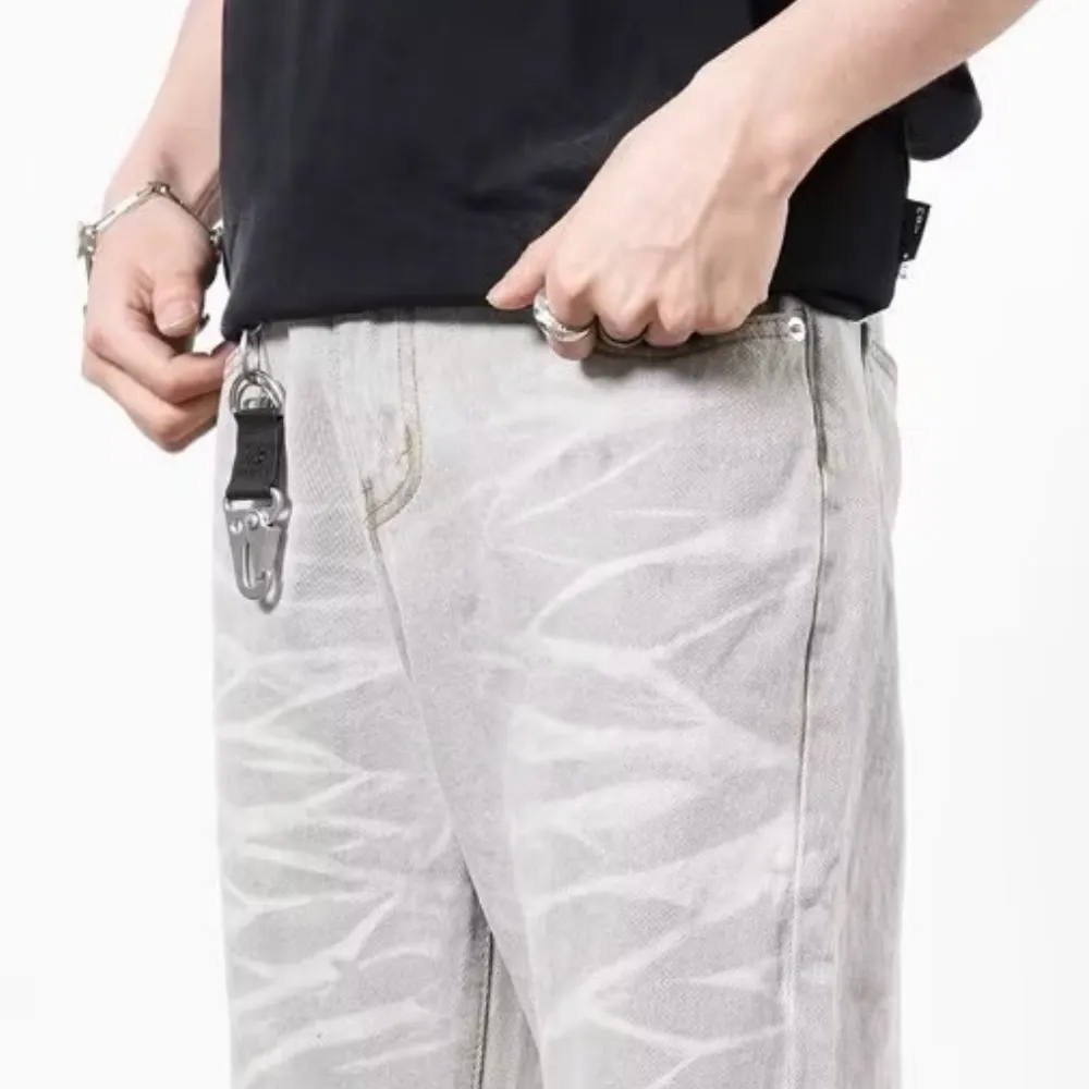 DF|Smoky Grey Lightning Texture Jeans