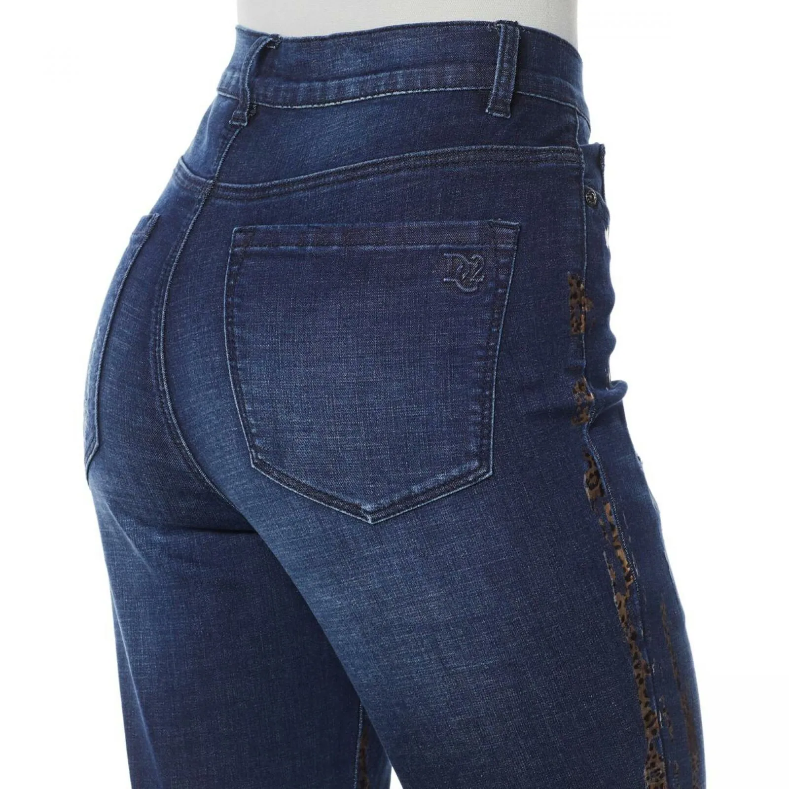 DG2 by Diane Gilman Crosshatch Destructed Skinny Jeans 0 Petite Indigo