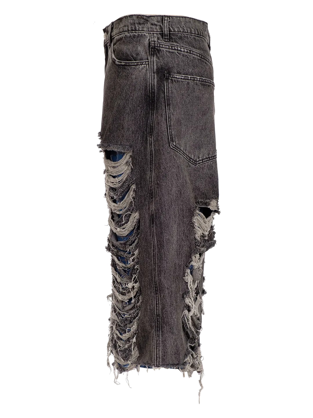 DISTRESSED DENIM SHORTS