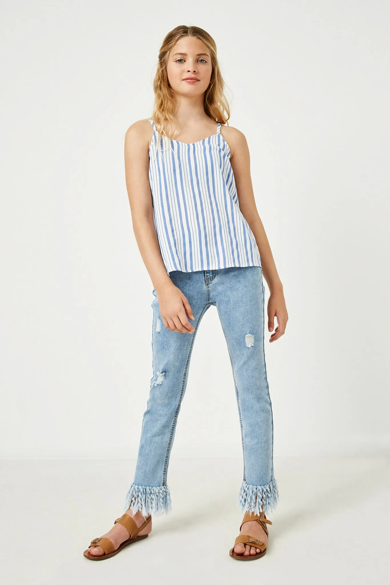 Distressed Frayed Jeans