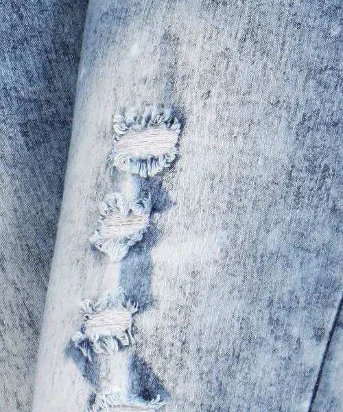 Distressed Ombre Skinny Jeans