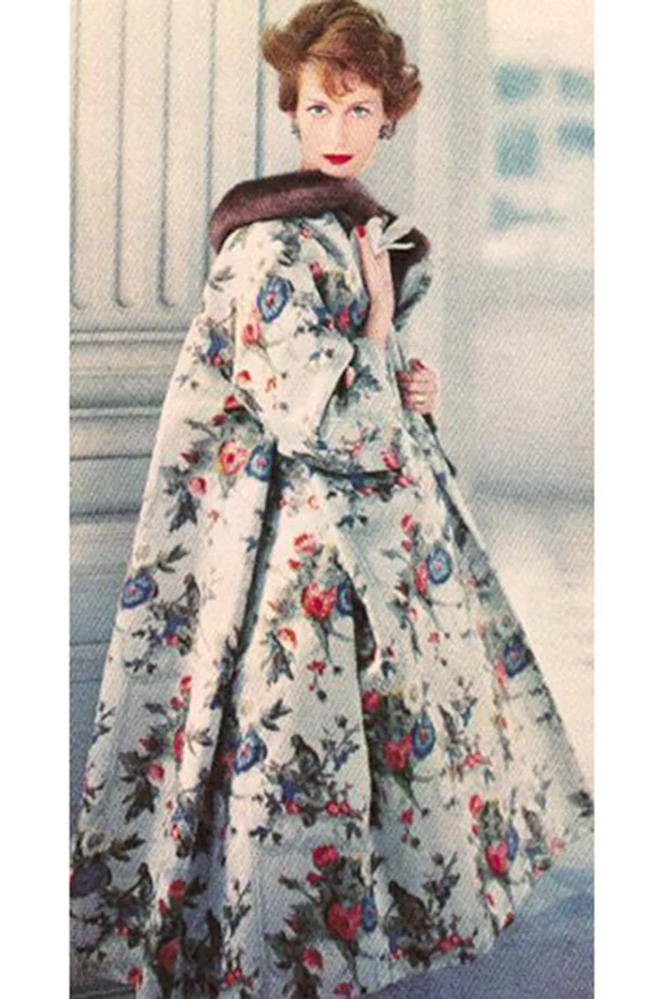 Documented 1957 Christian Dior Haute Couture Silk Monkey Print Coat