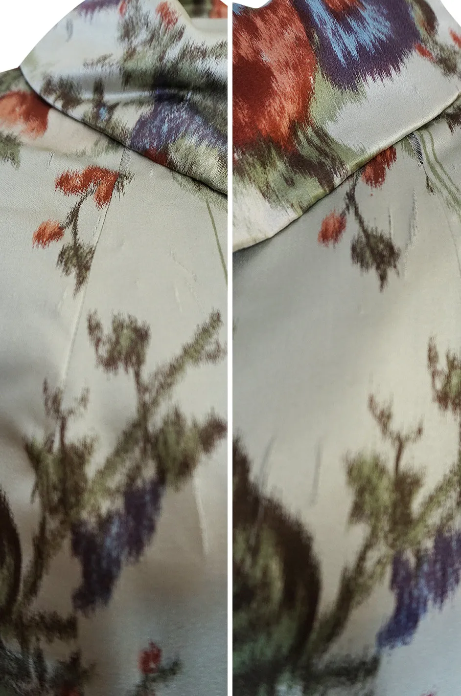 Documented 1957 Christian Dior Haute Couture Silk Monkey Print Coat