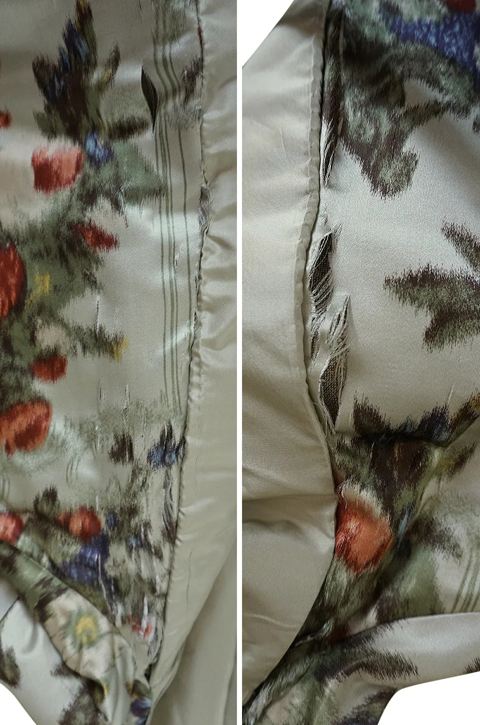 Documented 1957 Christian Dior Haute Couture Silk Monkey Print Coat