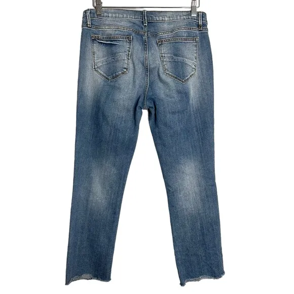 Driftwood Candace Cropped Distressed Raw Hem Jeans