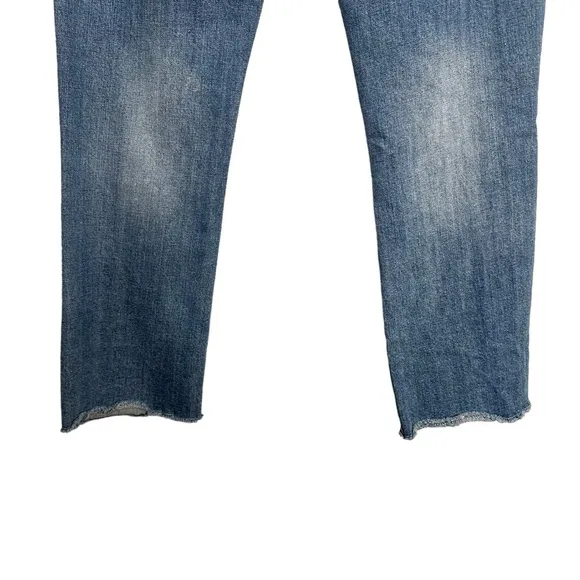 Driftwood Candace Cropped Distressed Raw Hem Jeans