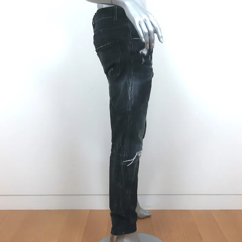 Dsquared2 Distressed Jeans Black Stretch Denim Size 38
