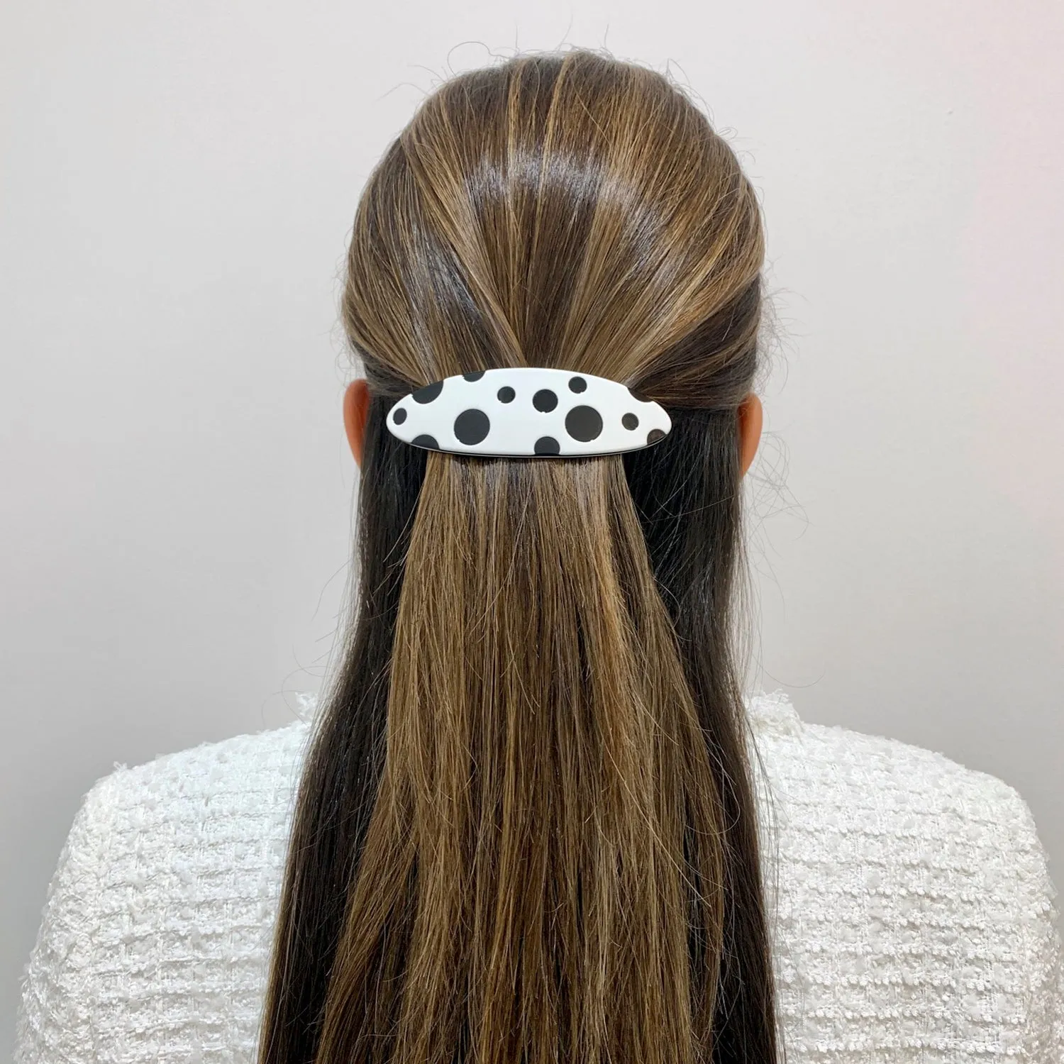 Elisa Large Dentelle White Hair Clip