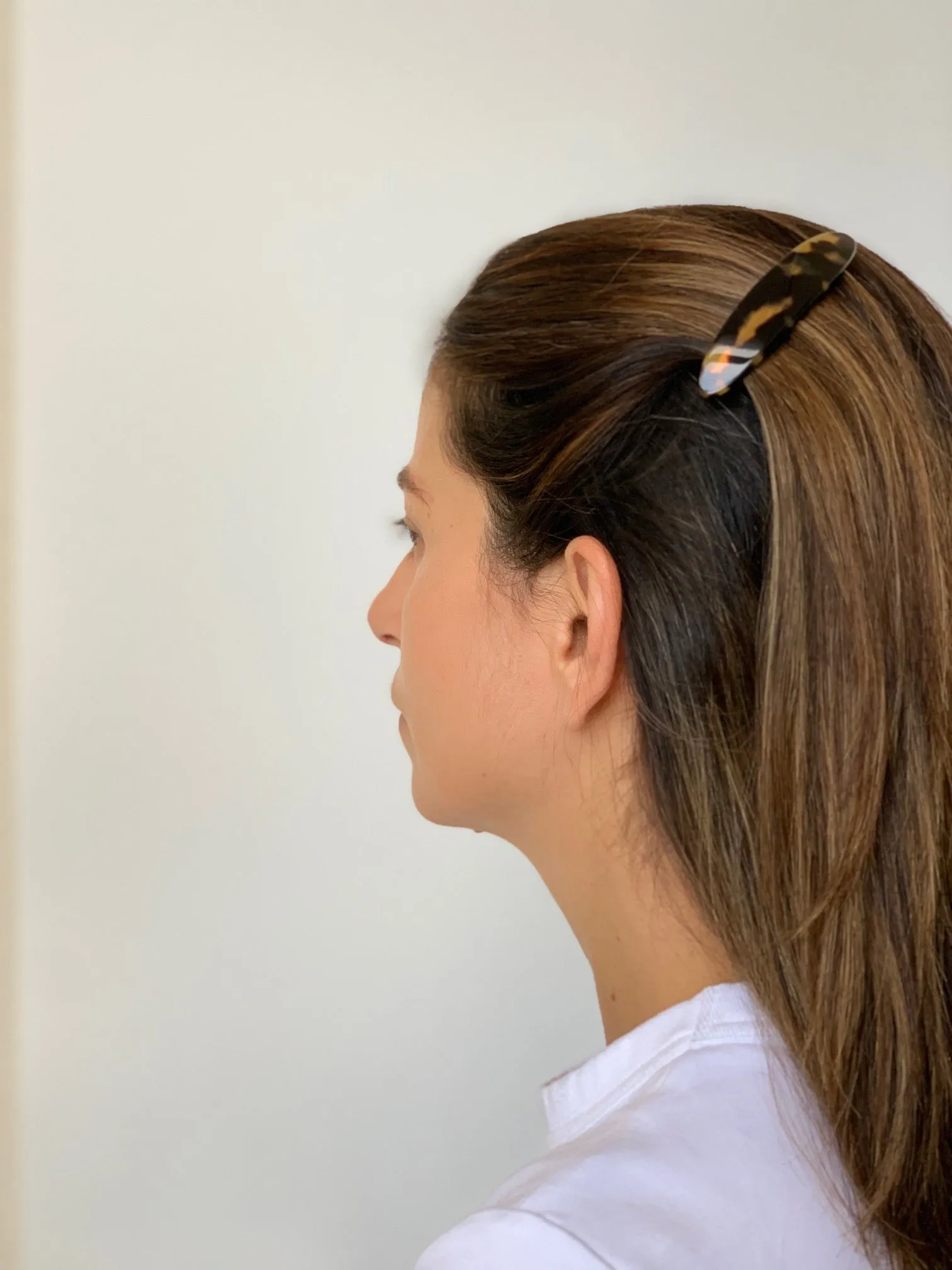 Elisa Small Light Tortoiseshell Hair Clip