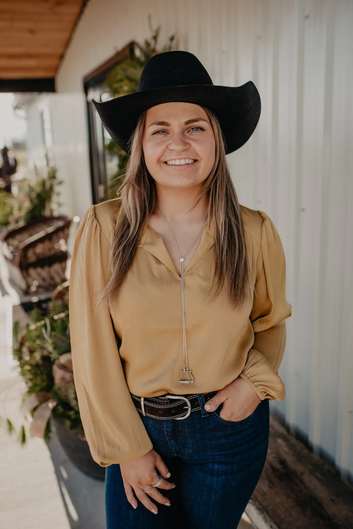 'Esme' Golden Shimmer Blouse by Ariat (S & XXL ONLY)