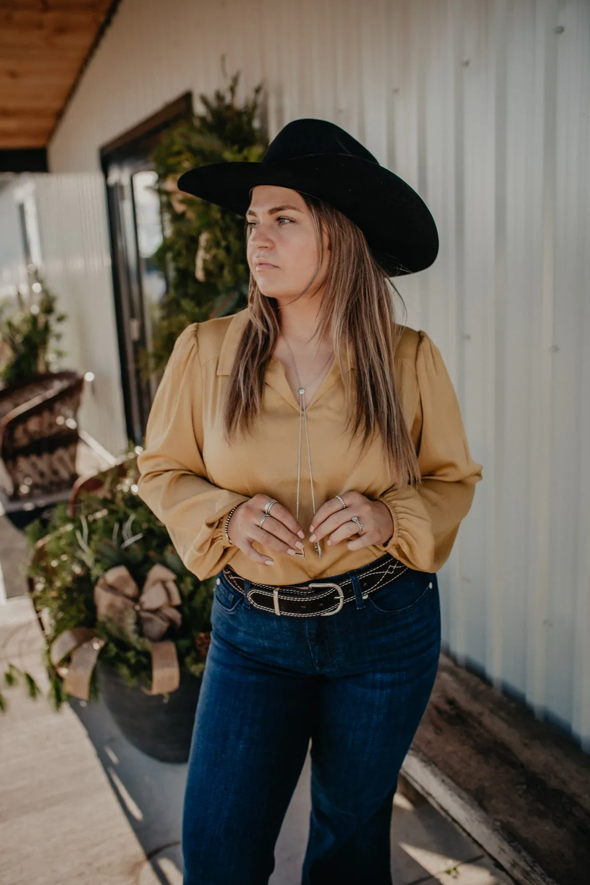'Esme' Golden Shimmer Blouse by Ariat (S & XXL ONLY)