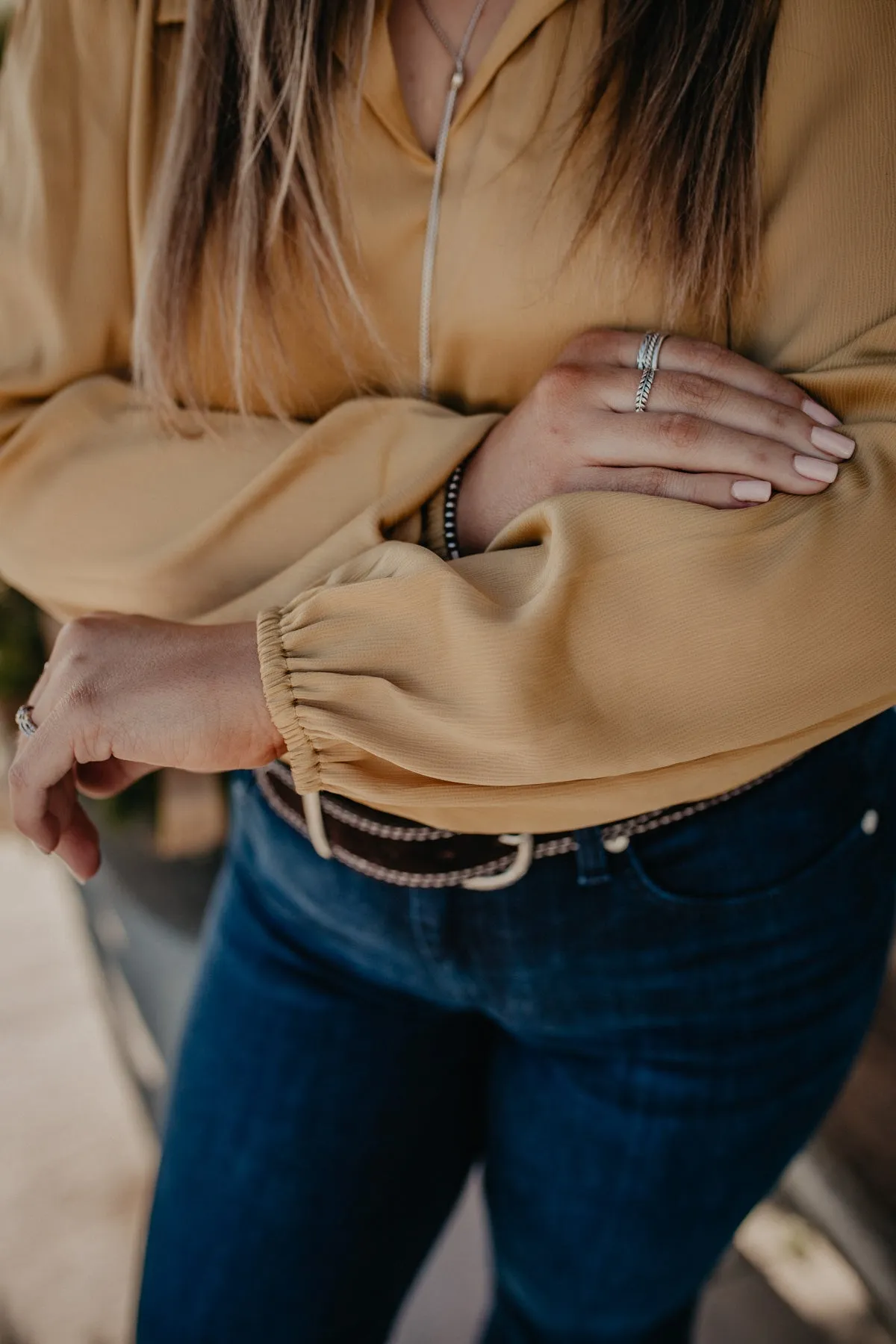 'Esme' Golden Shimmer Blouse by Ariat (S & XXL ONLY)
