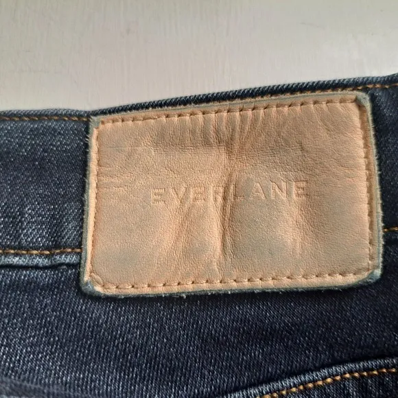 Everlane Curvy High Rise Skinny Jeans Women's Size 34 Dark Wash Denim Stretch