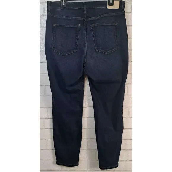 Everlane Curvy High Rise Skinny Jeans Women's Size 34 Dark Wash Denim Stretch