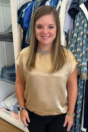 FINAL SALE: Esqualo Crushed Satin Top