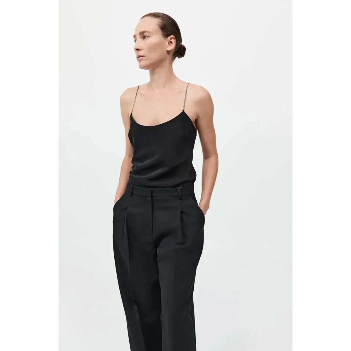 FINE CHAIN SILK CAMI