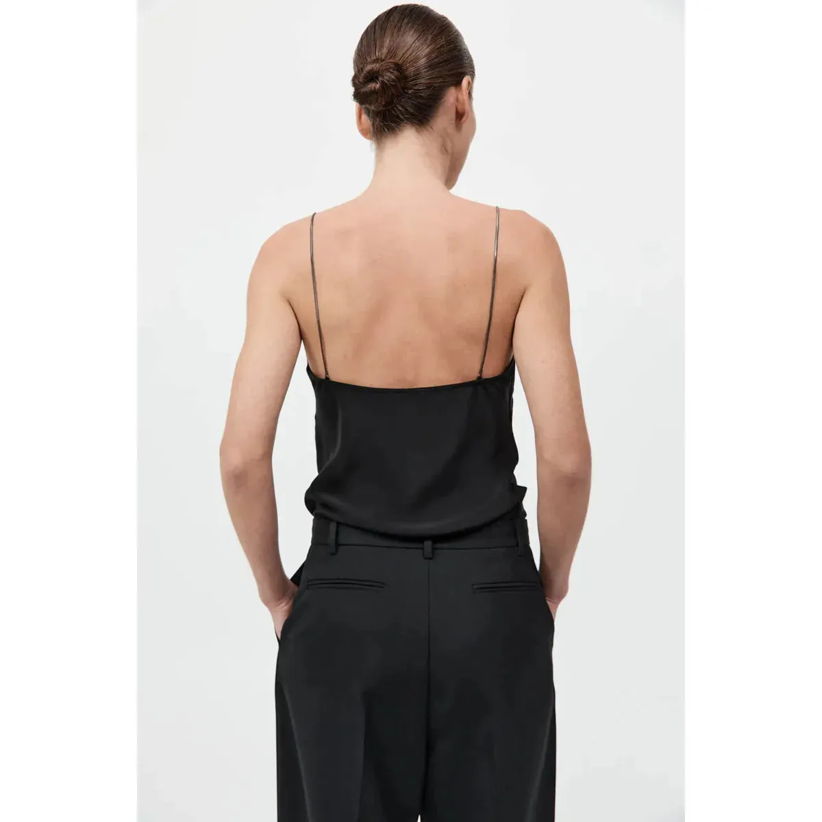 FINE CHAIN SILK CAMI