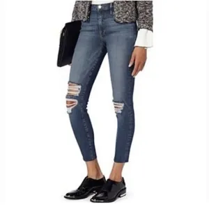 FRAME Denim Distressed Le High Skinny Jeans