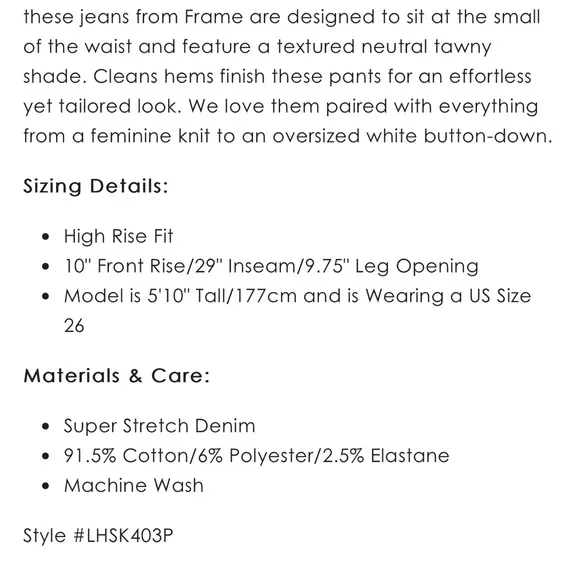 Frame Denim-Le High Skinny Jeans In Tawny Multi