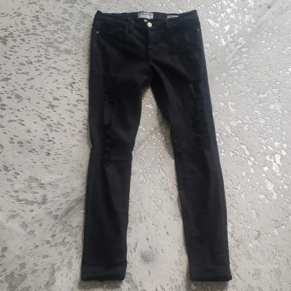 Frame Denim Le Skinny De Jeanne Distressed Jeans Sz29