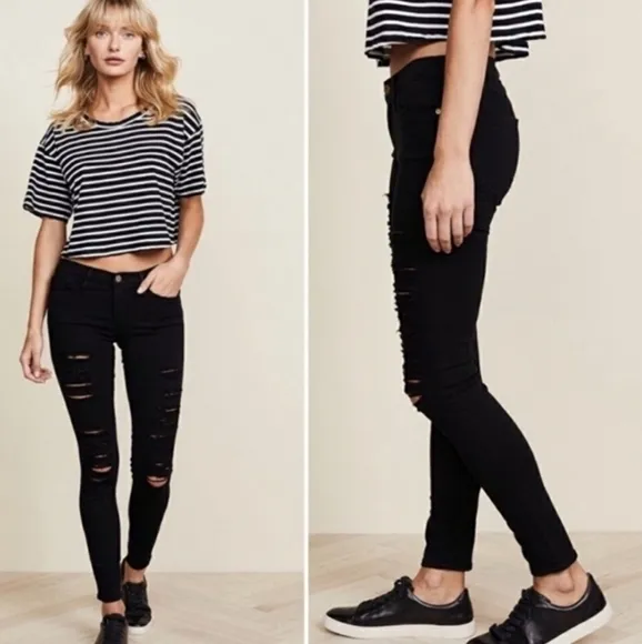 Frame Denim Le Skinny De Jeanne Distressed Jeans Sz29