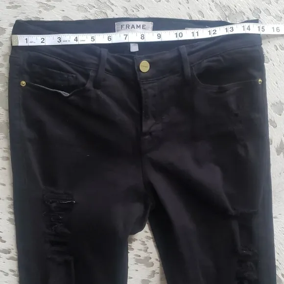 Frame Denim Le Skinny De Jeanne Distressed Jeans Sz29