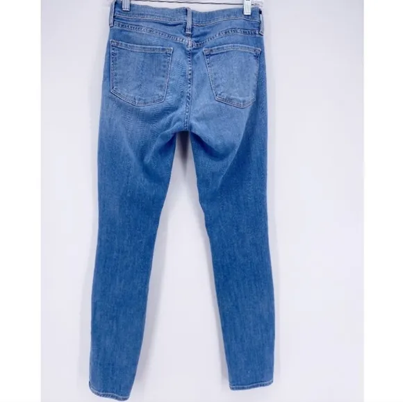 Frame Denim Le Skinny Distressed Ripped Jeans Size 25 Light Wash Laurel