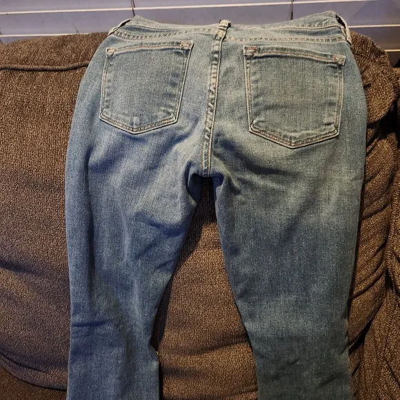 Frame Denim Le Skinny Distressed Ripped Jeans Size 25 Light Wash Laurel