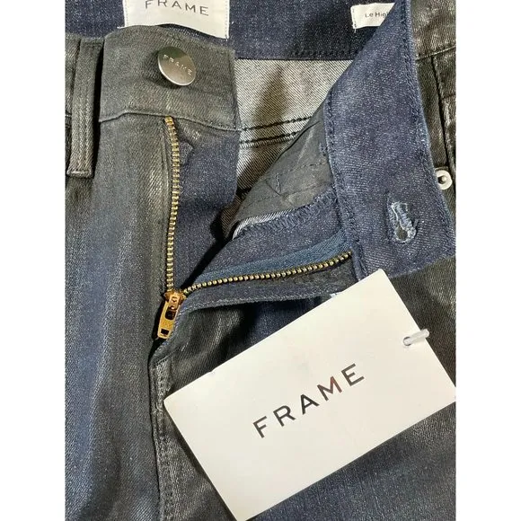 FRAME LE HIGH Skinny Crop High-Rise Black Jegging‎ Jeans Womens Sz 24