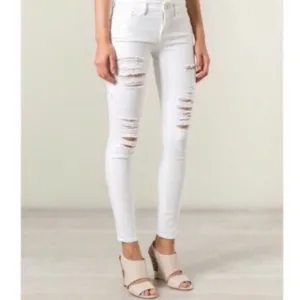 Frame Women Denim‎ Jeans Size 27 White Distressed L