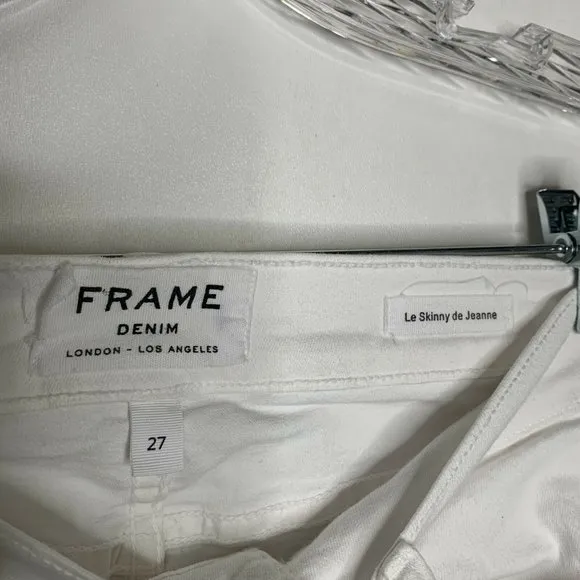 Frame Women Denim‎ Jeans Size 27 White Distressed L