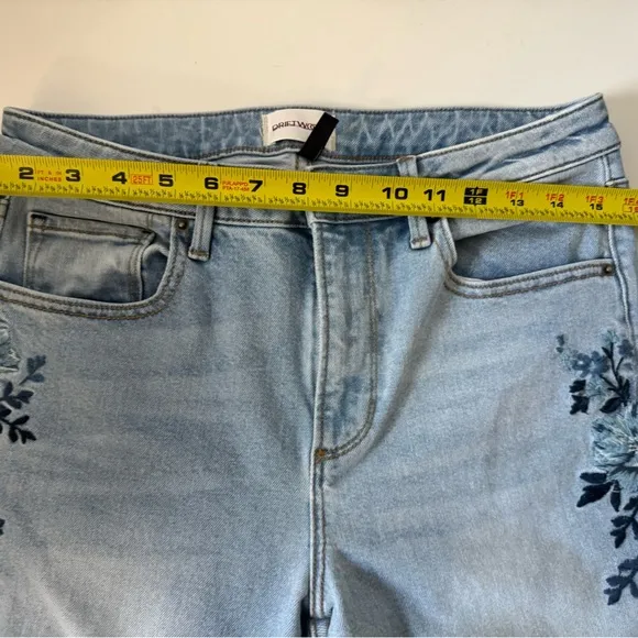 Free People Driftwood Gizelle Distressed Jeans Denim 27 Embroidered Boho $178
