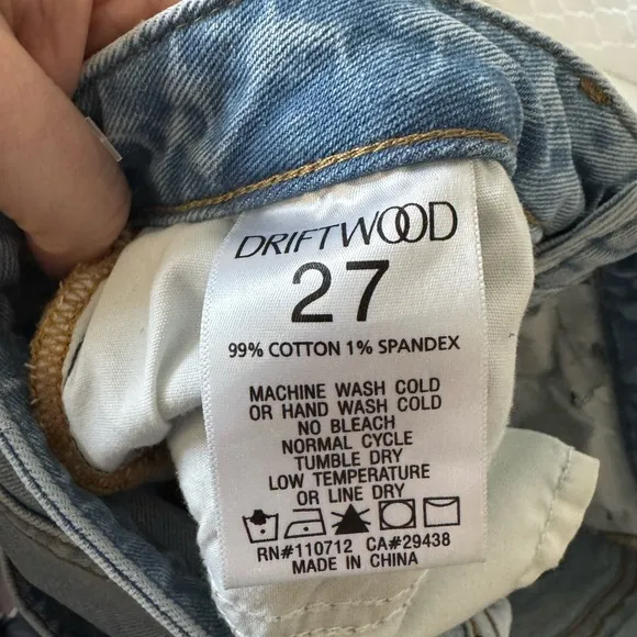 Free People Driftwood Gizelle Distressed Jeans Denim 27 Embroidered Boho $178