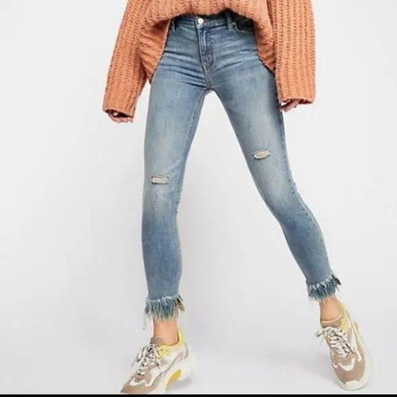 Free People Great Heights frayed skinny jean