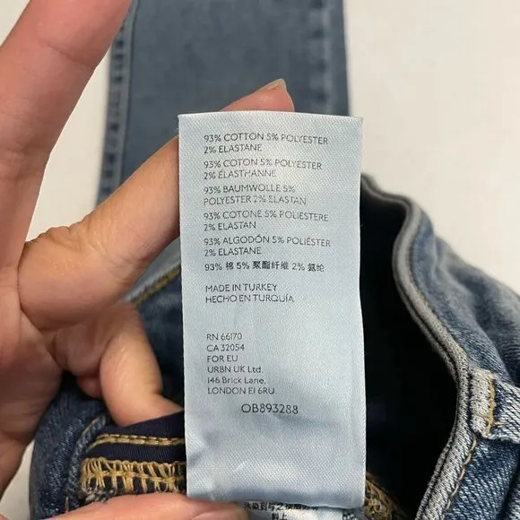 FREE PEOPLE RAW HIGH RISE SKINNY JEANS/ JEGGINGS IN SIERRA WASH SIZE 24 NEW!