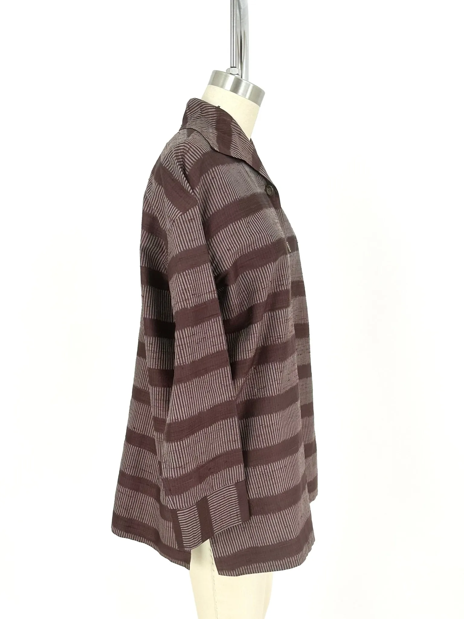 G Gigli Silk Striped Shirt*