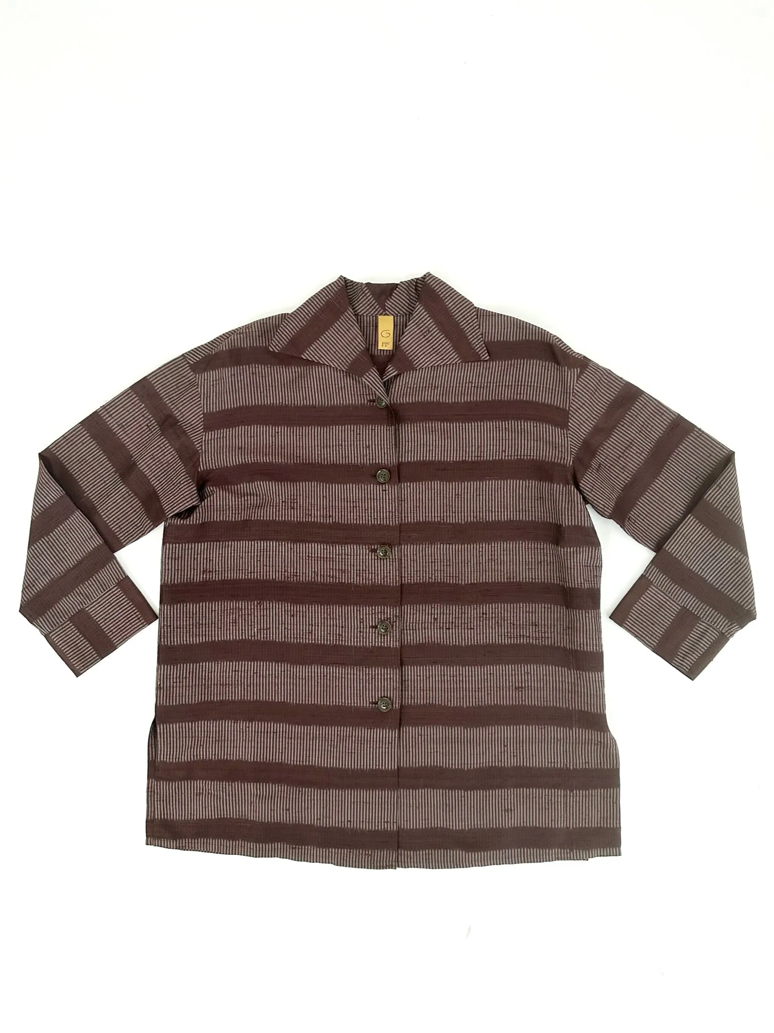 G Gigli Silk Striped Shirt*