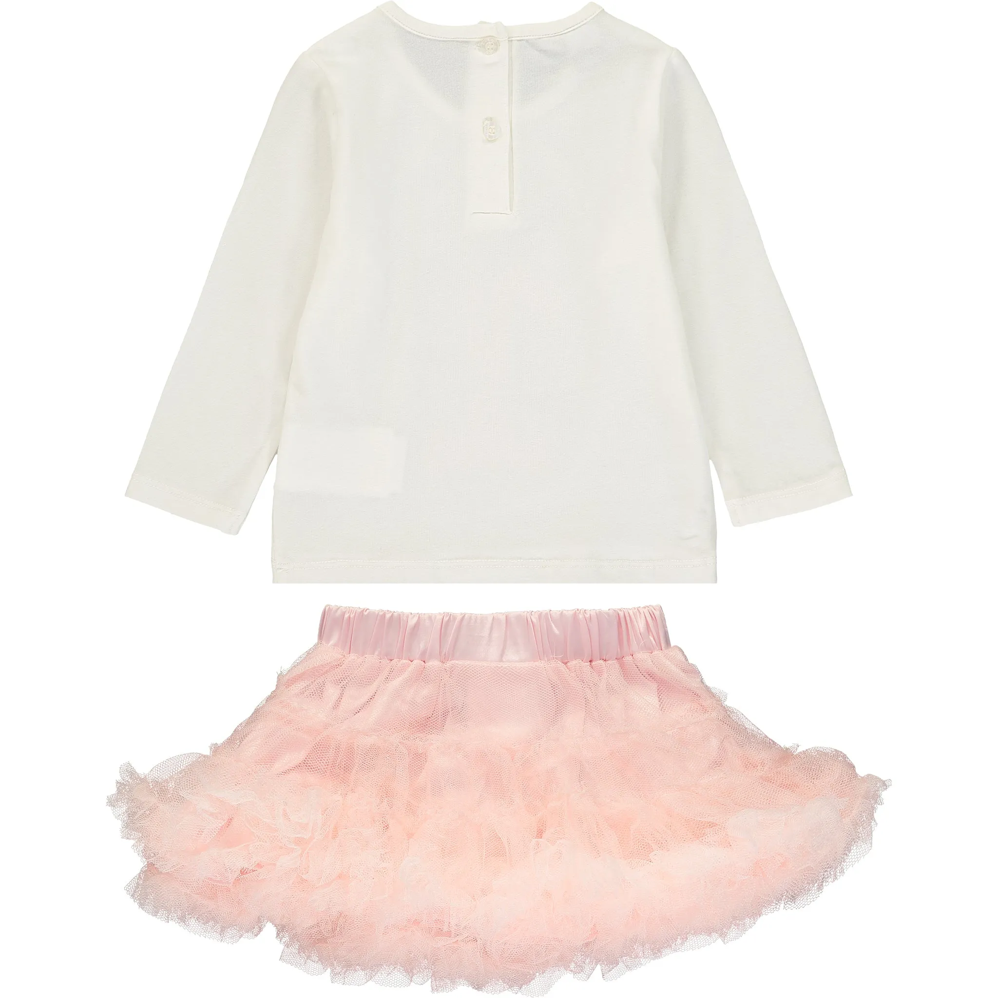 Girls Pink Tutu Skirt Outfit Set