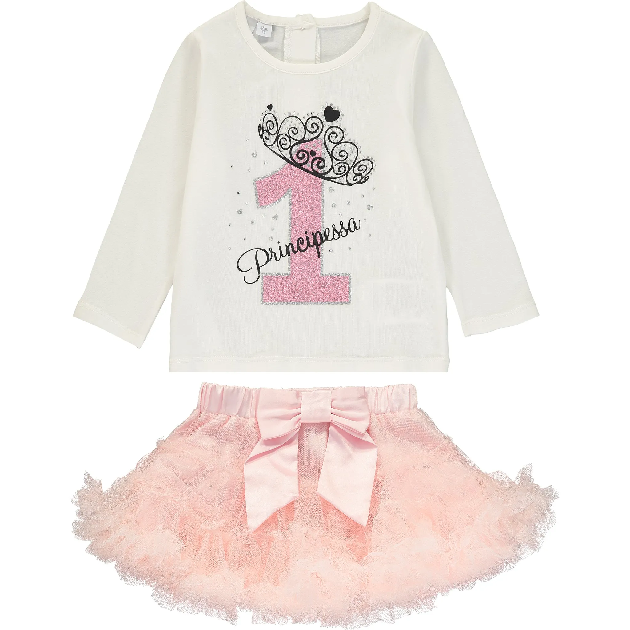 Girls Pink Tutu Skirt Outfit Set