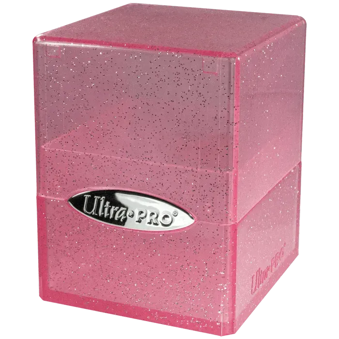 Glitter Satin Cube Pink