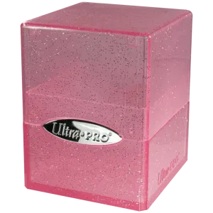 Glitter Satin Cube Pink