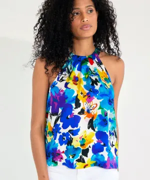 go draped over halter print