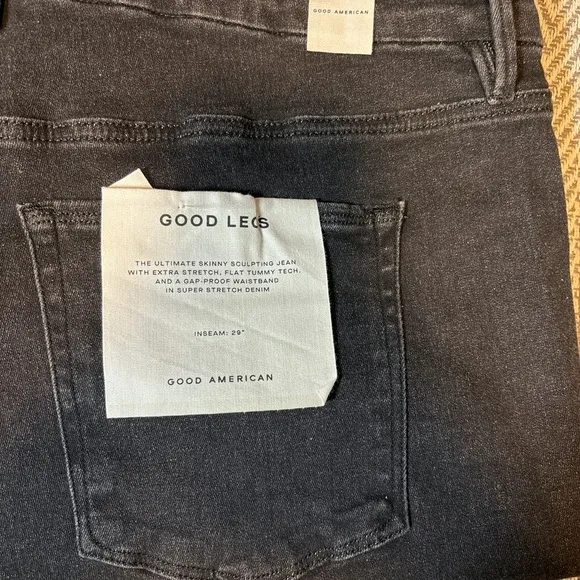 Good American | Good Legs Black skinny Jeans | Sz 24 | NWT