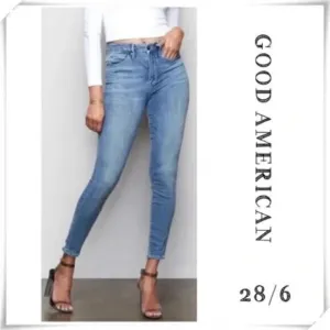 Good American Good Waist High Rise Jeans Blue 262 Light washed Size‎ 6/28 GW899T