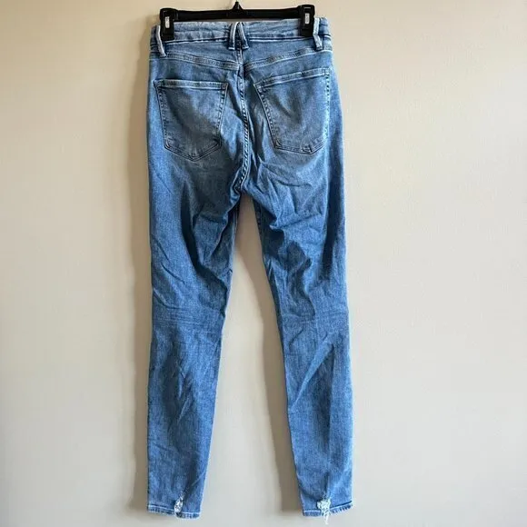 Good American Good Waist High Rise Jeans Blue 262 Light washed Size‎ 6/28 GW899T
