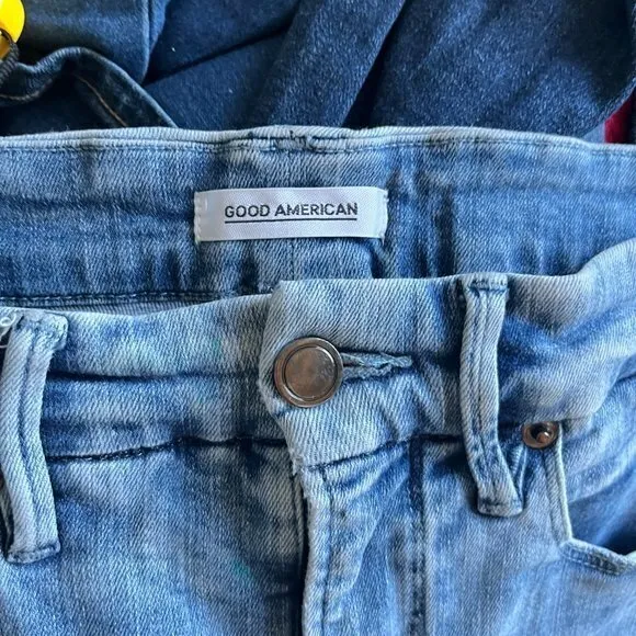 Good American Good Waist High Rise Jeans Blue 262 Light washed Size‎ 6/28 GW899T